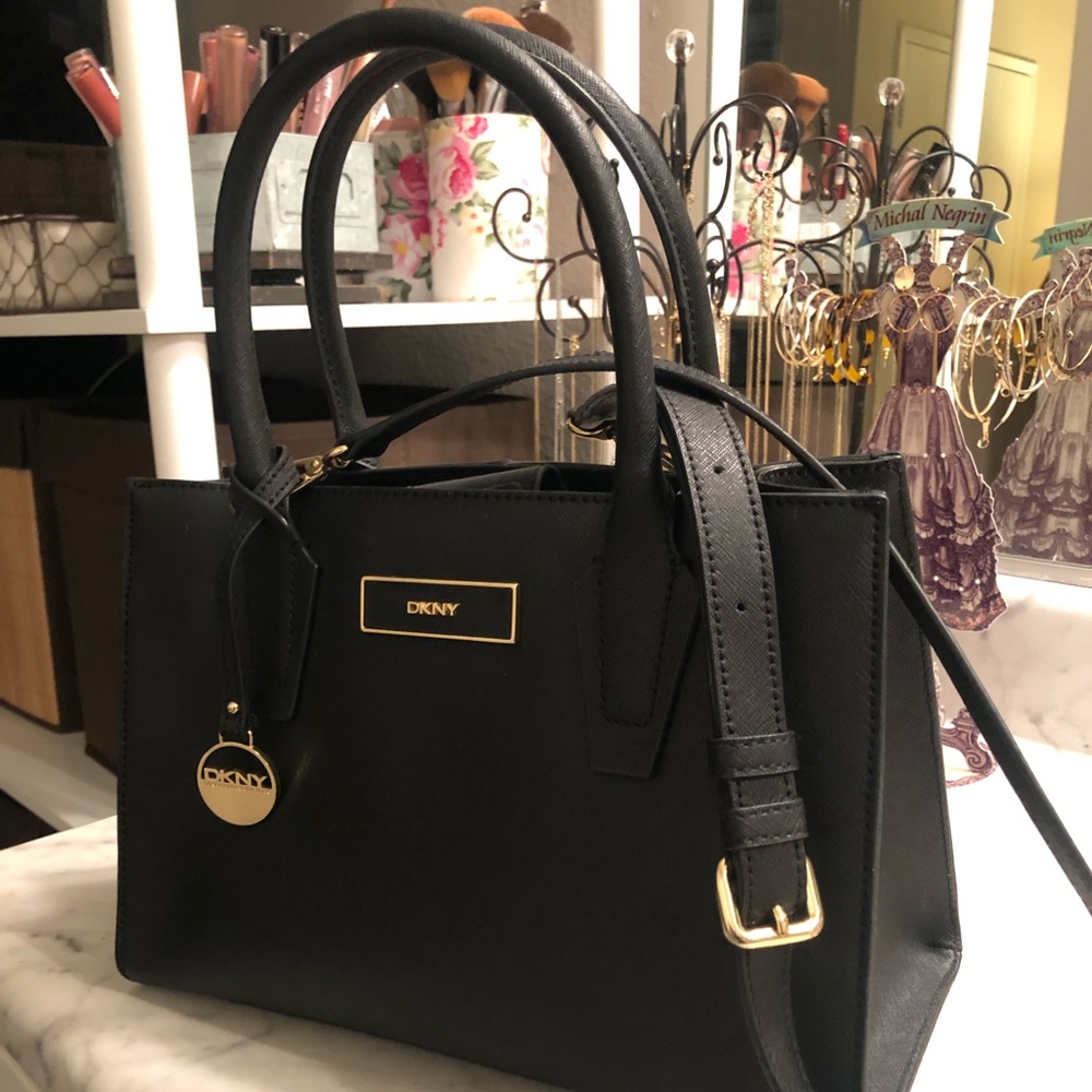 Mint condition DKNY genuine leather satchel